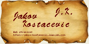 Jakov Kostačević vizit kartica